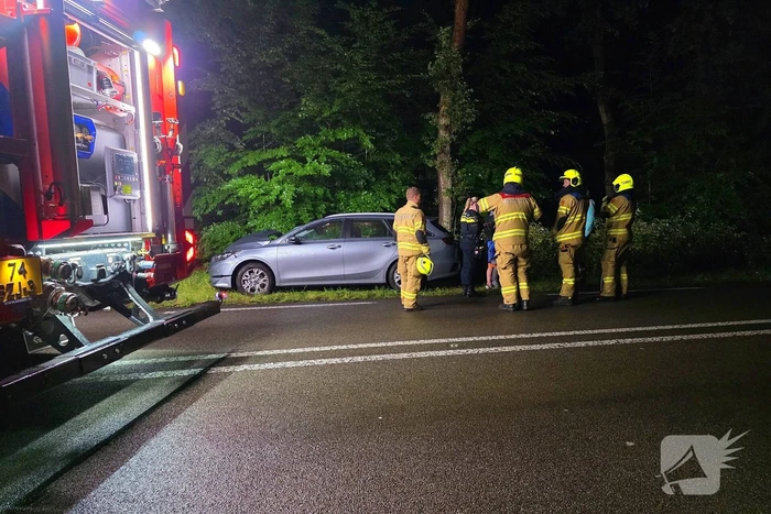 Automobiliste botst op afgebroken tak