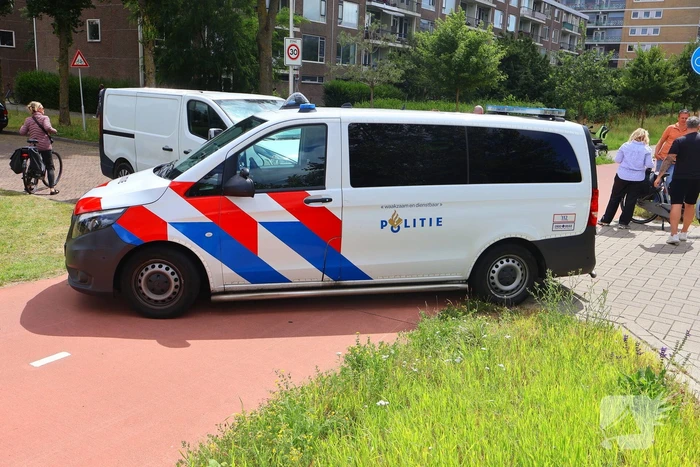 Fietser aangereden door sleepkabel