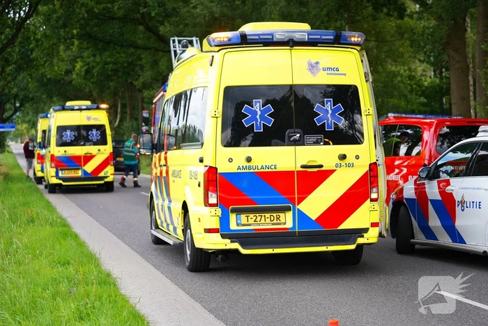 Eenzijdig ongeval met vier gewonden