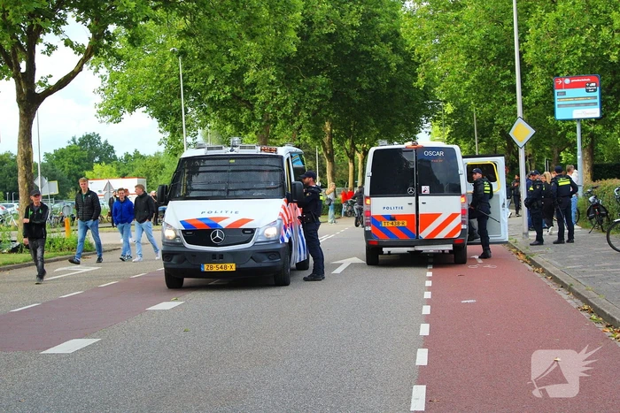 Mobiele eenheid ingezet bij protest