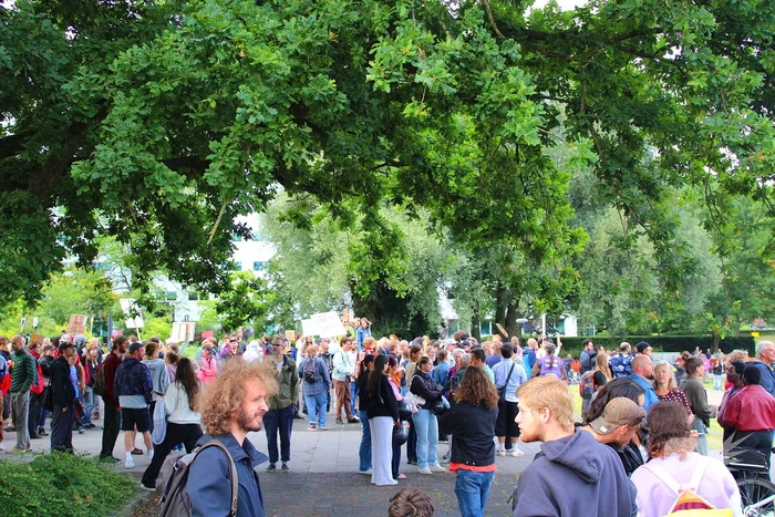 Mobiele eenheid ingezet bij protest