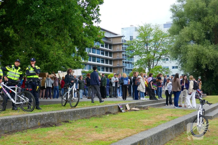 Mobiele eenheid ingezet bij protest