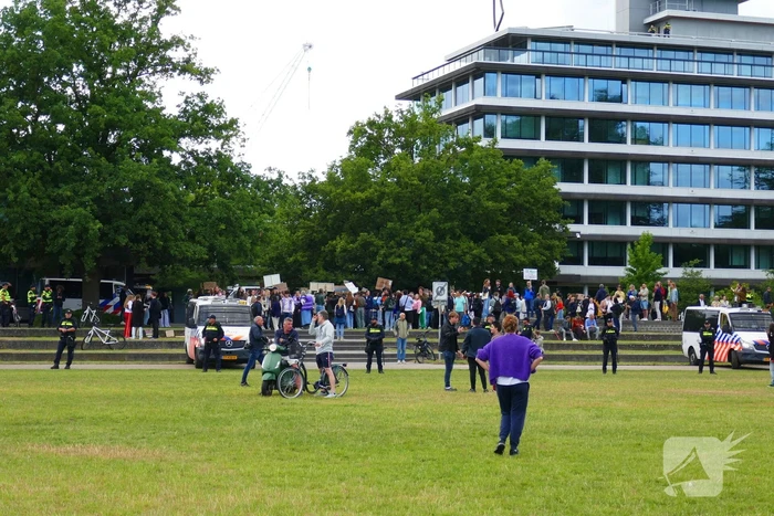 Mobiele eenheid ingezet bij protest
