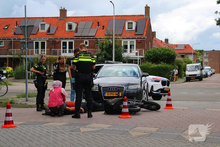 Fatbike geschept door auto bij afslag