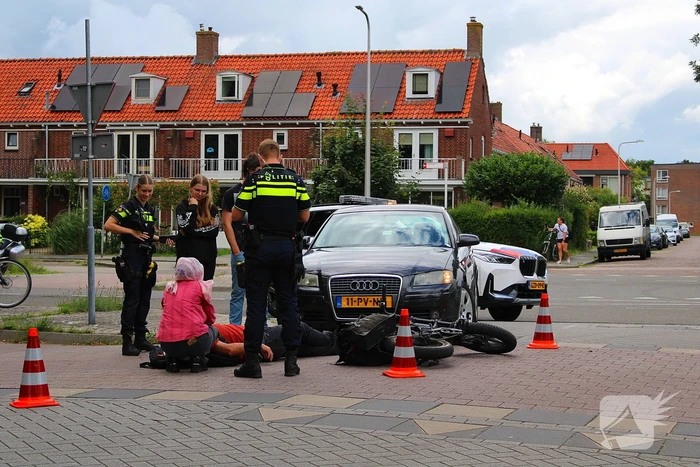 Fatbike geschept door auto bij afslag