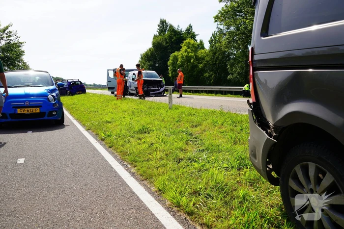Kettingbotsing met vijf voertuigen