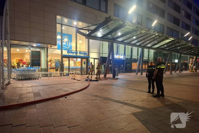 Brandmelding in supermarkt