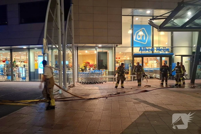 Brandmelding in supermarkt