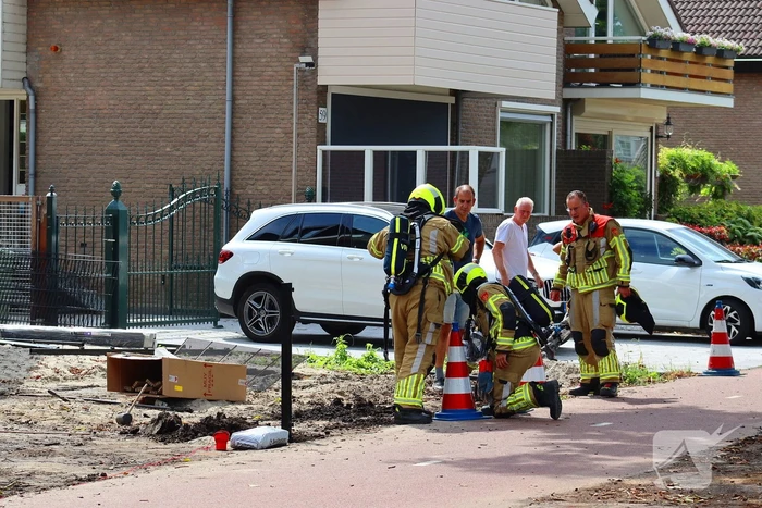 Brandweer ingezet voor gaslekkage in tuin