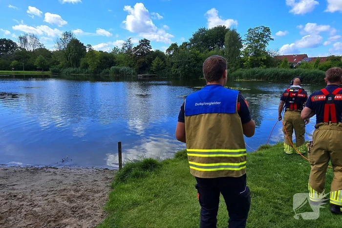 Grote inzet bij waterincident