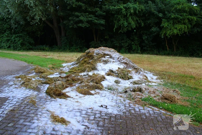 Droog gras veroorzaakt buitenbrand