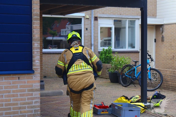 Brandweer redt kat Frenkie van dak