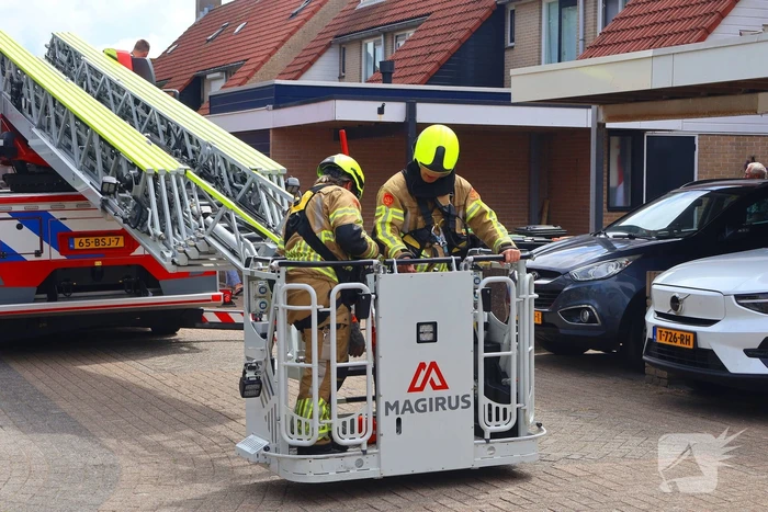 Brandweer redt kat Frenkie van dak