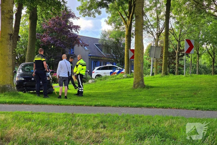 Automobilist vliegt uit de bocht
