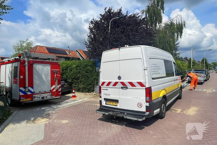Hulpdiensten in actie na lekkage
