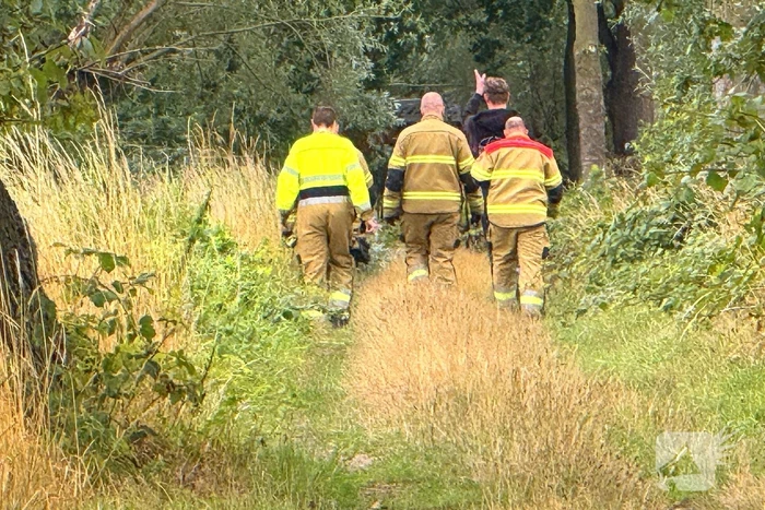 Buitenbrand aan fietspad onder controle