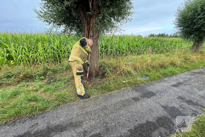Buitenbrand aan fietspad onder controle