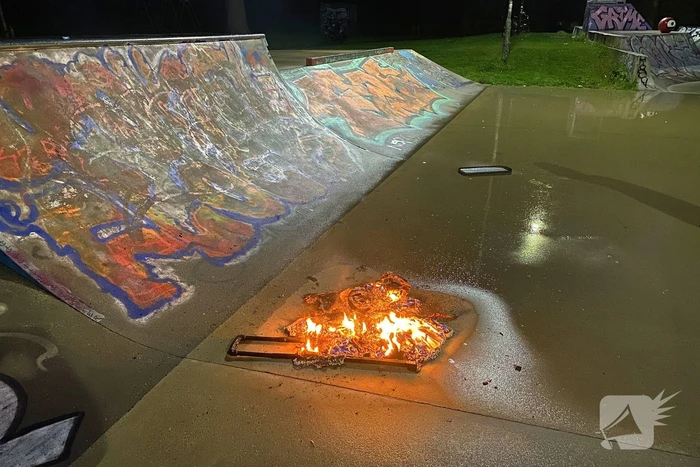 Skatebaan getroffen door brand
