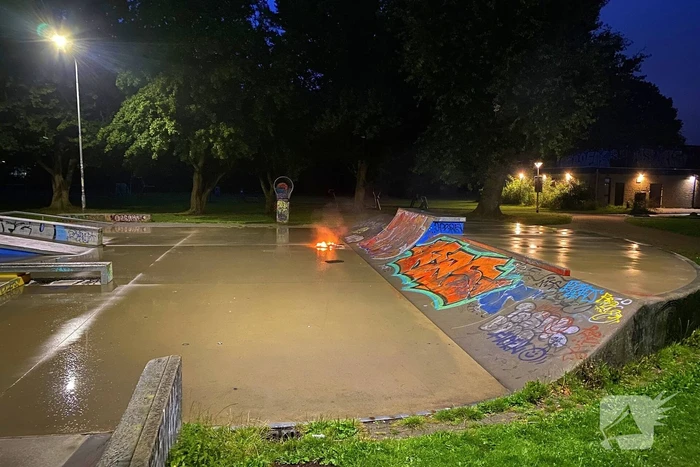 Skatebaan getroffen door brand