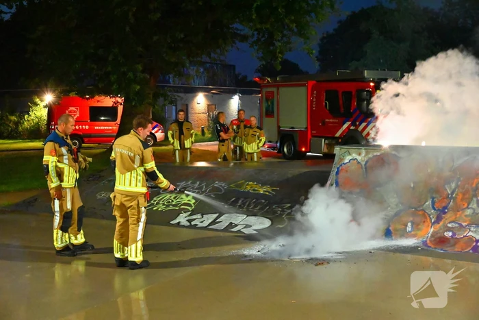Skatebaan getroffen door brand