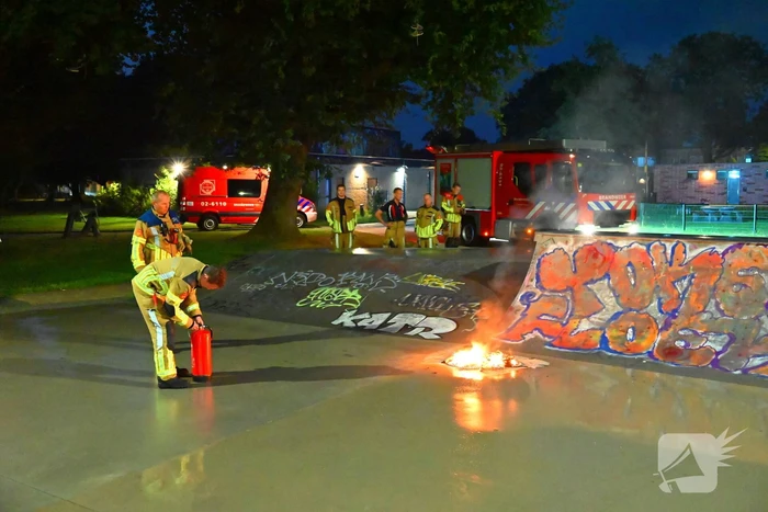 Skatebaan getroffen door brand
