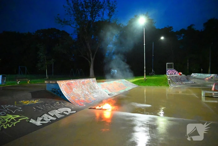Skatebaan getroffen door brand