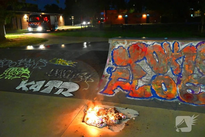 Skatebaan getroffen door brand