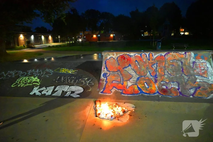 Skatebaan getroffen door brand