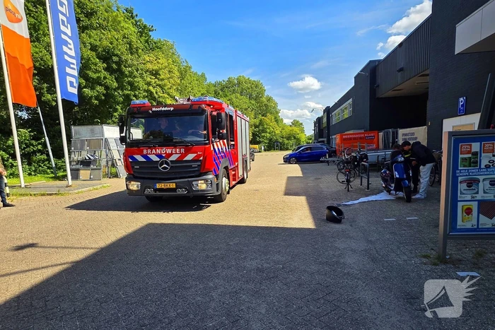 scooter brandt voor bouwmarkt