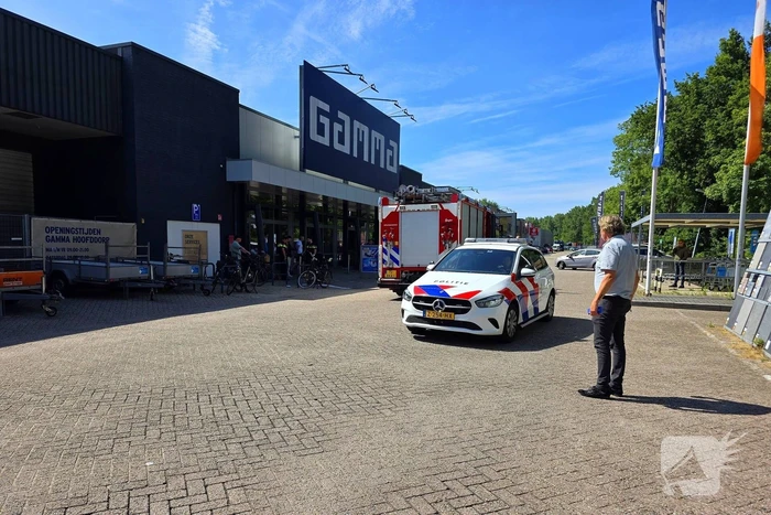 scooter brandt voor bouwmarkt