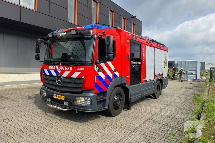 Brand in accucontainer vereist inzet brandweer