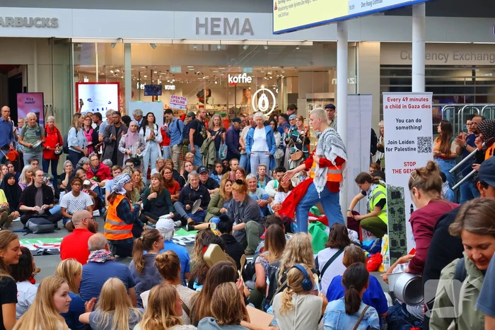 Demonstratie tegen uithongering in Gaza