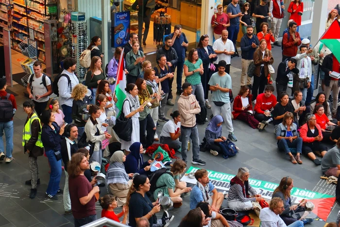 Demonstratie tegen uithongering in Gaza