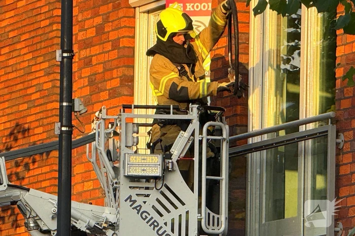 Brandweer bevrijdt duif uit benarde situatie
