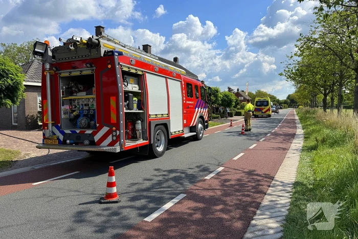 Buitenbrand veroorzaakt door onkruidverbranding