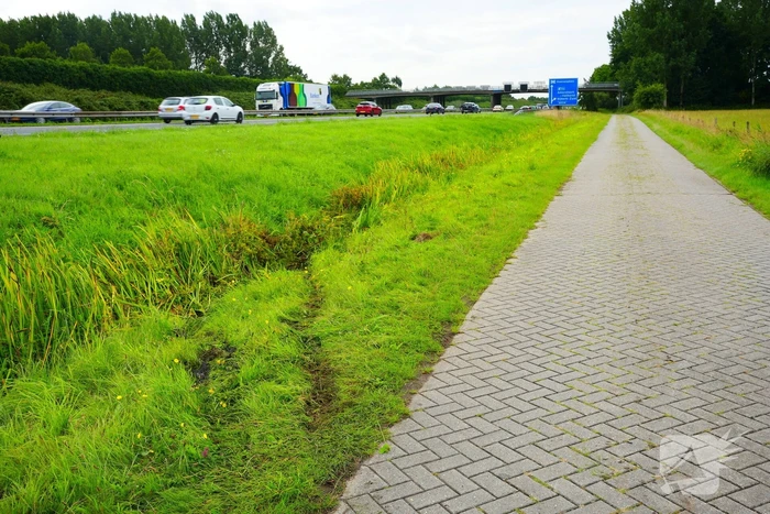 Auto in sloot na ongeluk
