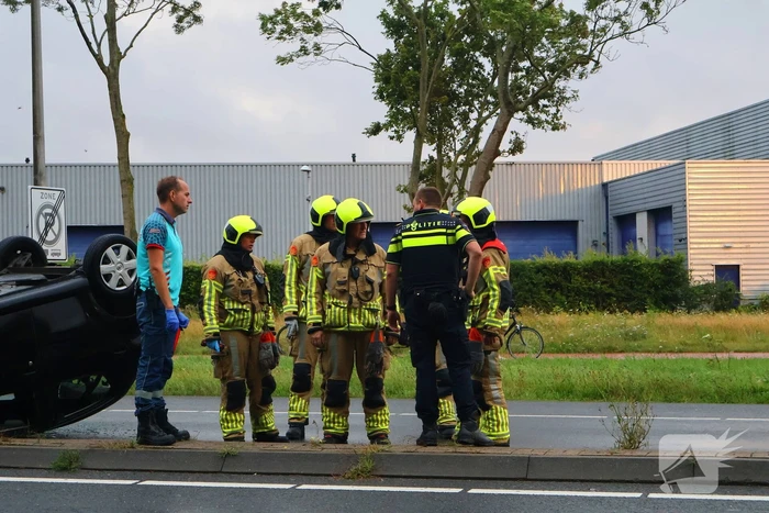 Auto uit de bocht bij ongeval