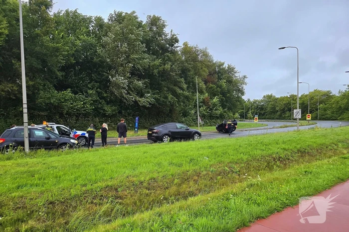 Auto uit de bocht bij ongeval