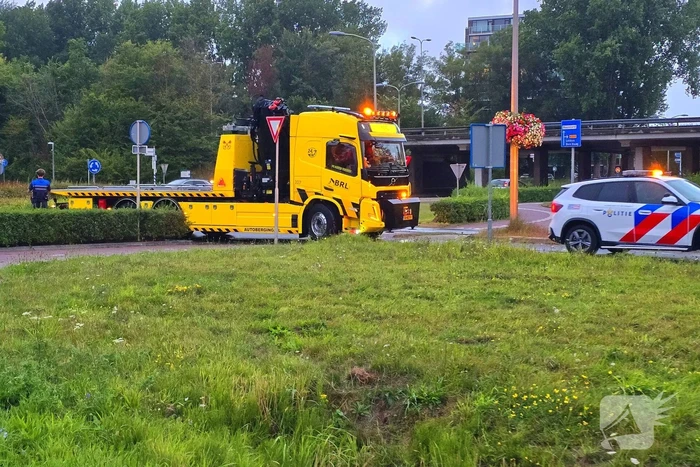 Auto uit de bocht bij ongeval