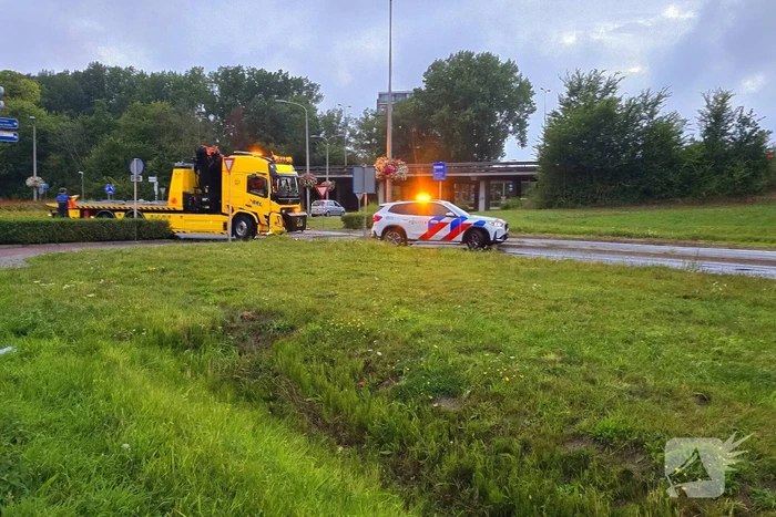 Auto uit de bocht bij ongeval