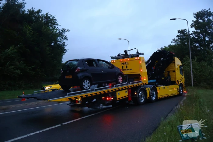 Auto uit de bocht bij ongeval