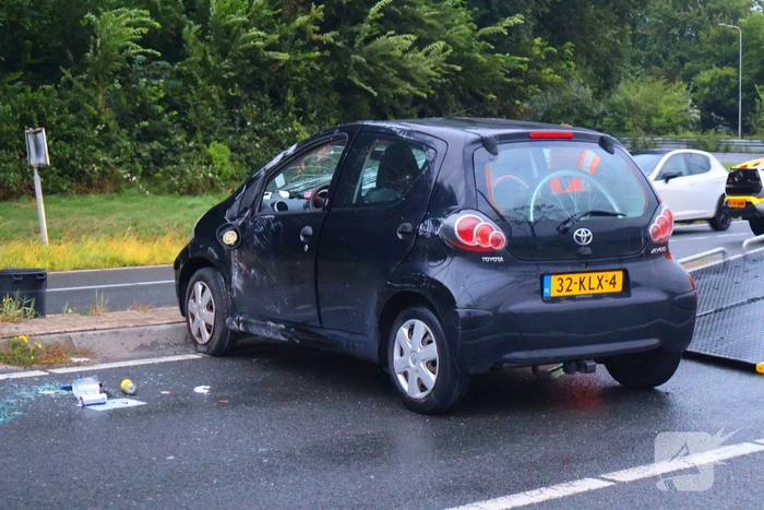 Auto uit de bocht bij ongeval