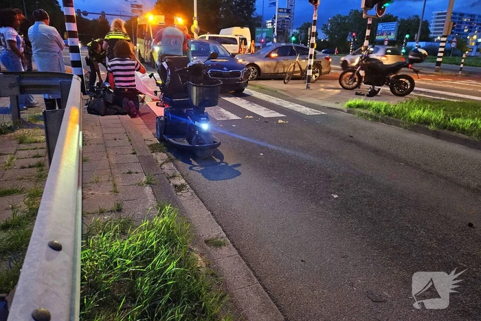 Ongeval tussen auto en scootmobiel