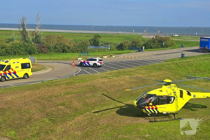 Traumahelikopter ingezet na fietsongeval