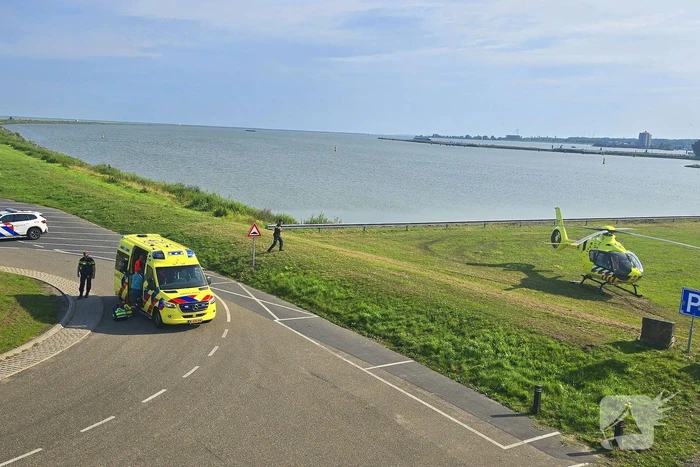 Traumahelikopter ingezet na fietsongeval