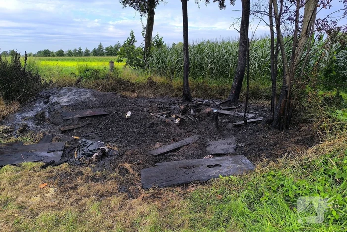 Vuur in berm snel onder controle