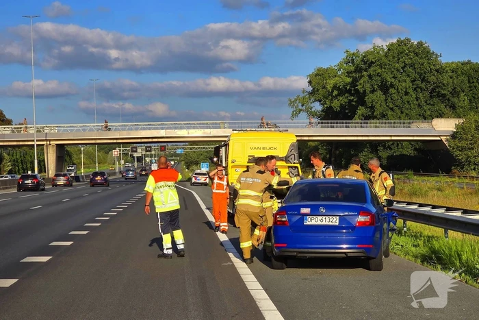 Gevluchte bestuurder na botsing op snelweg door politiehelikopter gevonden