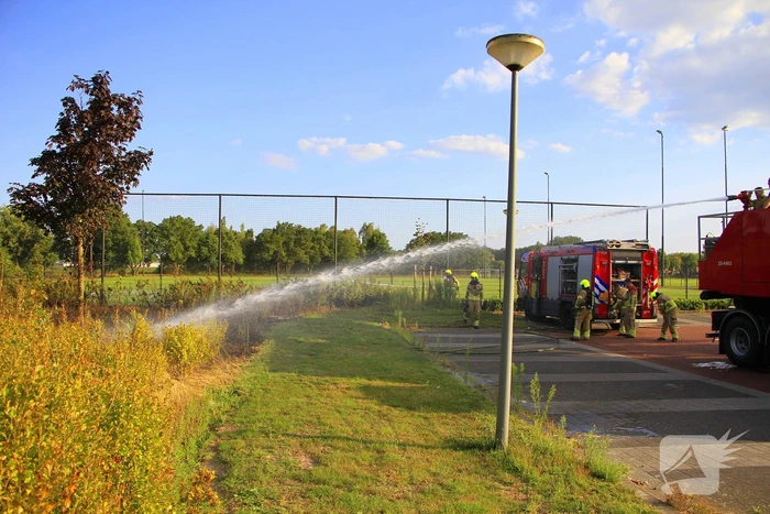 Brand in berm leidt tot rookontwikkeling