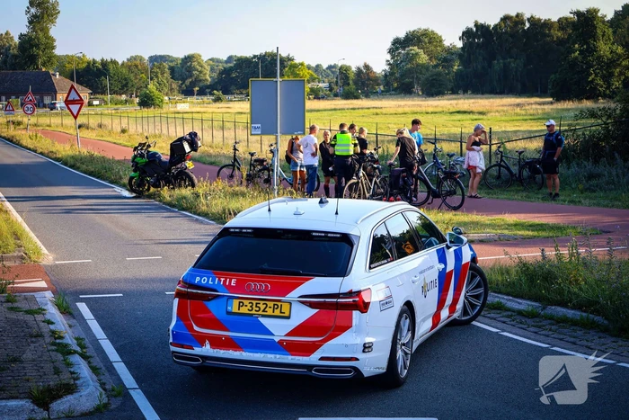 Ongeval tussen motorrijder en fietser leidt tot verwondingen