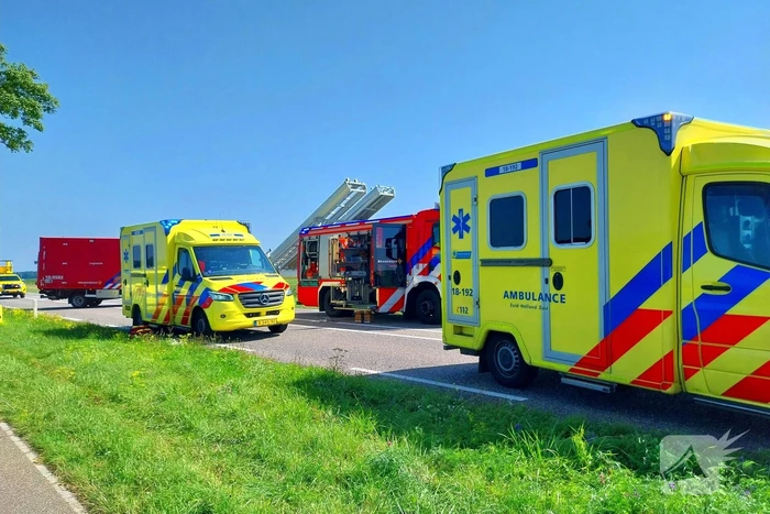Traumahelikopter ingezet bij verkeersongeval